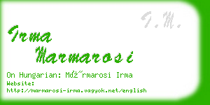 irma marmarosi business card